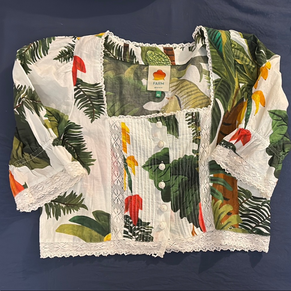 FARM Rio Multicolor Tropical Blouse